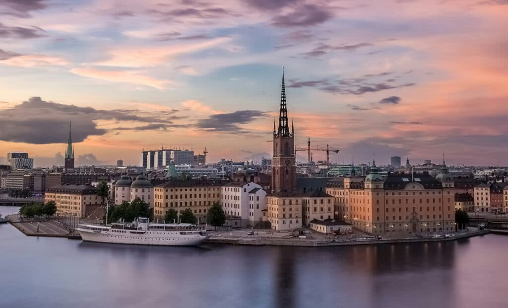 Stockholm skyline.