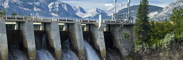 Dam of hydroelectric power plant