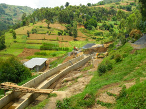 Construction of small hydro plant and canal northwestern Rwanda