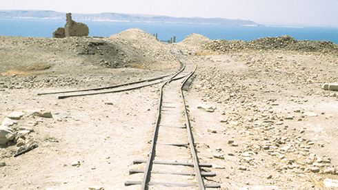Rail in desert