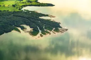 The Tiroler Ache flows into the Chiemsee. The Tyrolean Ache has its source past Kitzbühel at the Th