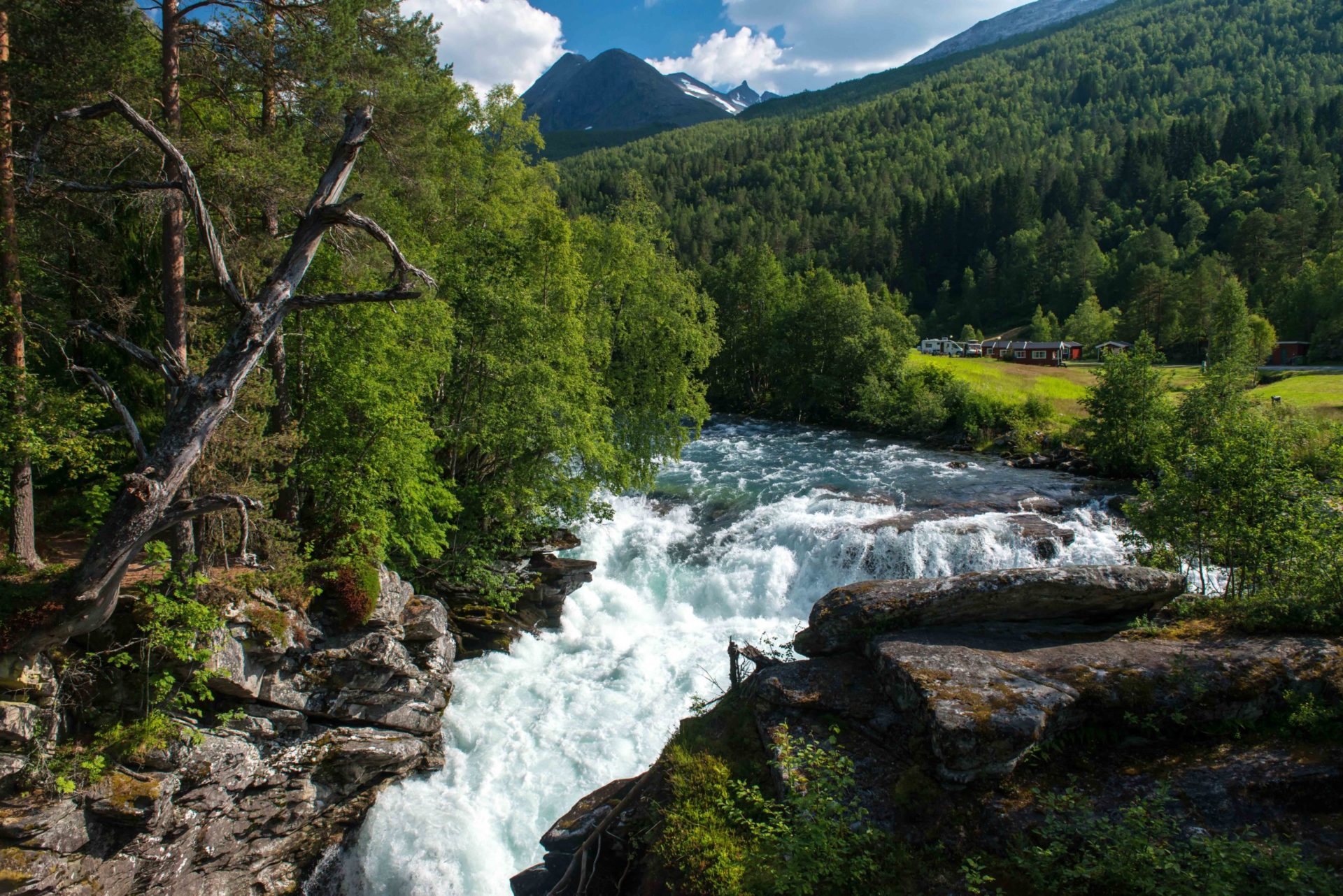 Scenic rural landscape in the middle of Norway