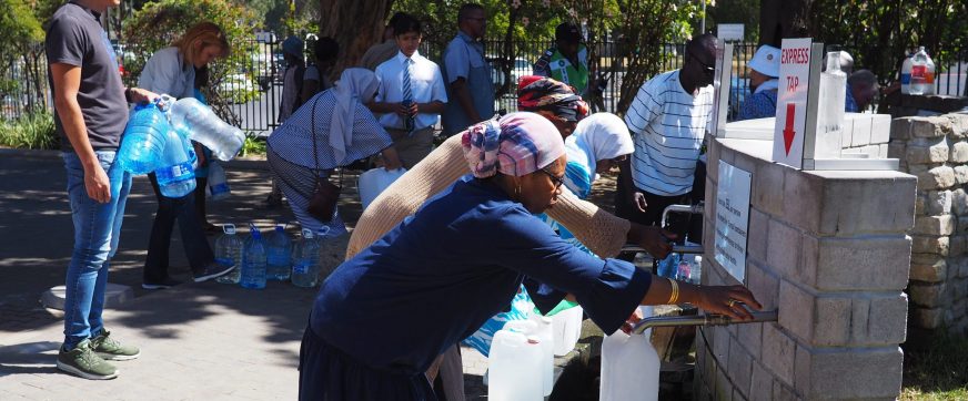 Taps have run dry across South Africa's largest city in an unprecedented  water crisis