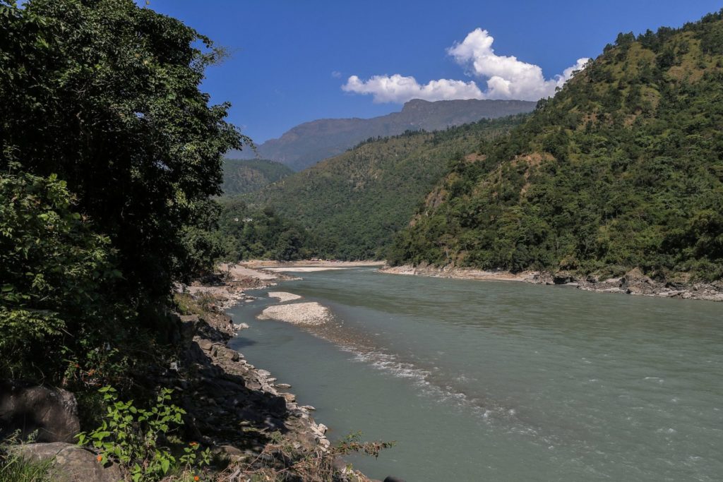 River flowing in valley