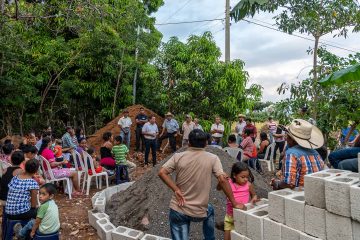 Building sanitation facilities, Guatamala.