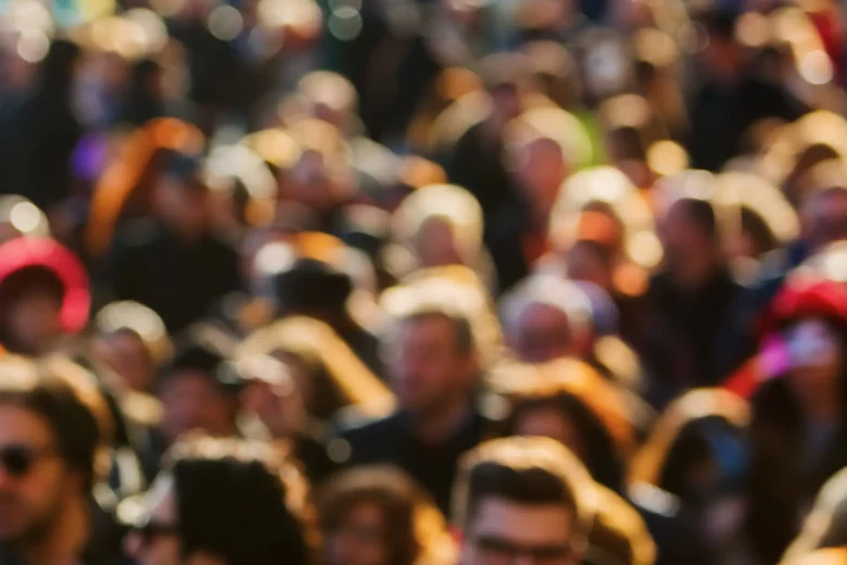 blurred picture of a crowd of people