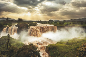 The beautiful Blue Nile Falls at Tis Issat, Ethiopia.