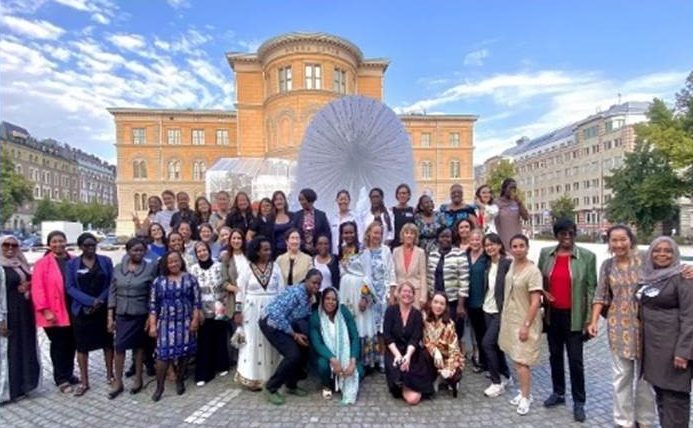 Women in Water Diplomacy workshop members outside Norra Latin 2022.