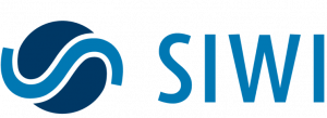 SIWI logo 2021 - dark blue circle with light blue wave on top. SIWI written on the right