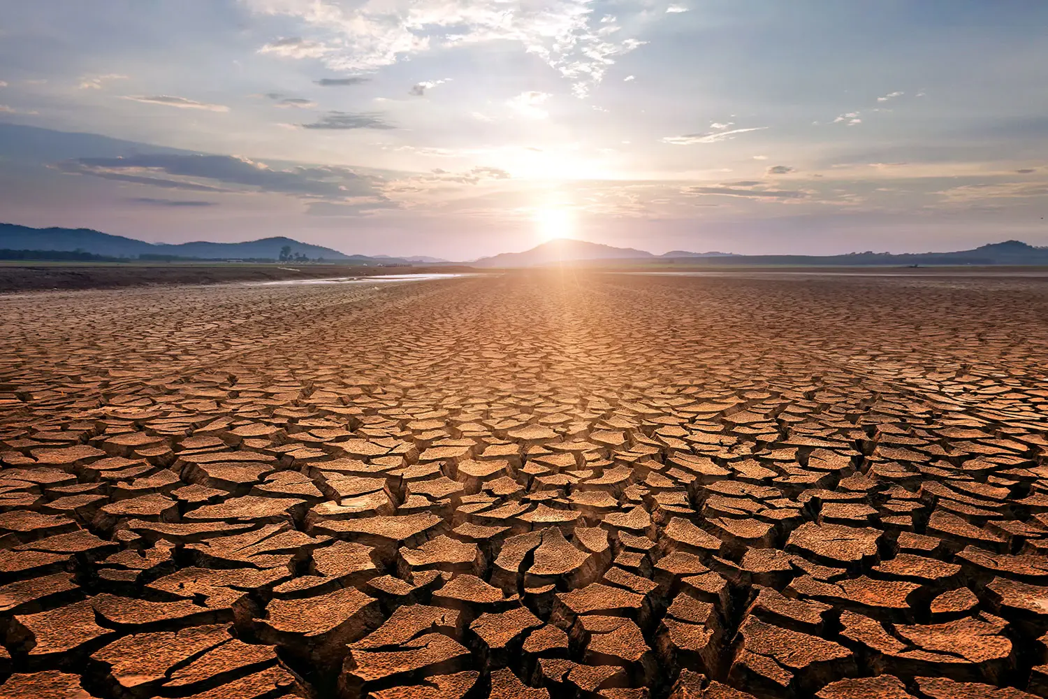 Global warming concept. Dry cracks in the land, serious water shortages. Drought concept. (Photo: Ph