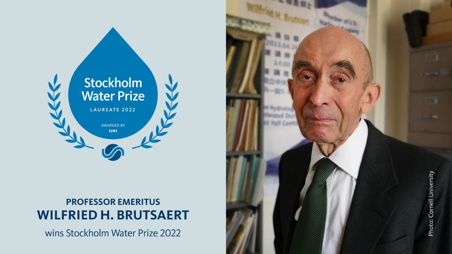 Professor Emeritus Wilfried H. Brusaert wins Stockholm Water Prize 2022