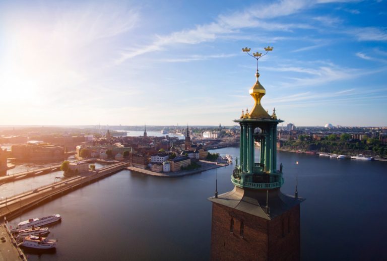 Aerial,View,Of,Stockholm,City