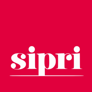 sipri in small letters written on a red block with an underline.