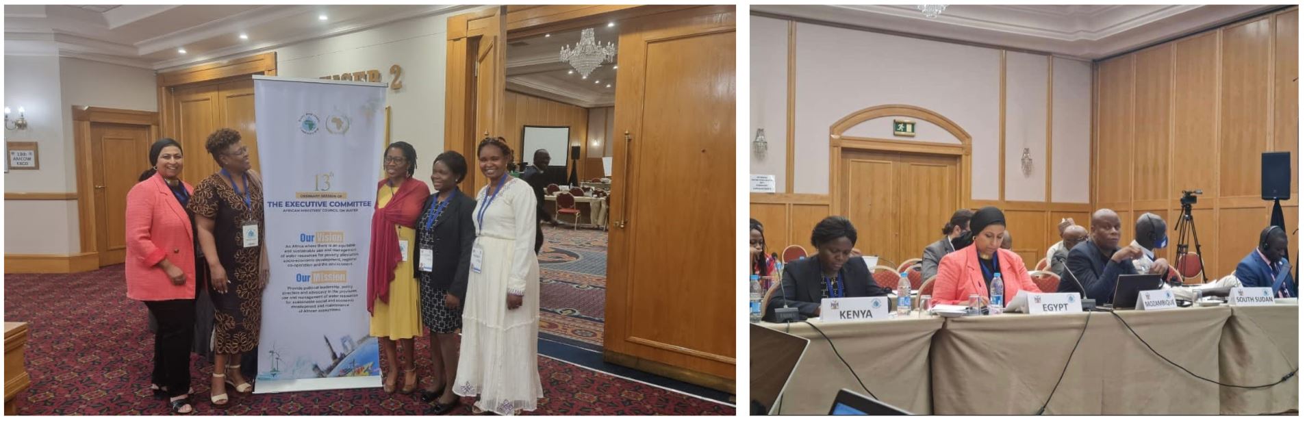 Dr Adanech Yared, Bogadi Mathangwane, Gladys Wekesa, Maria Amakali and Dr. Tahani Sileet participated in the 13th Ordinary Session of the Executive Committee of African Ministers’ Council on Water - From 10 to 13 October 2022