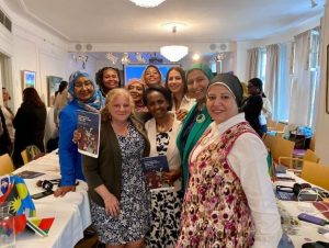 9 Members of the Women in Water Diplomacy pausing with the new network strategy