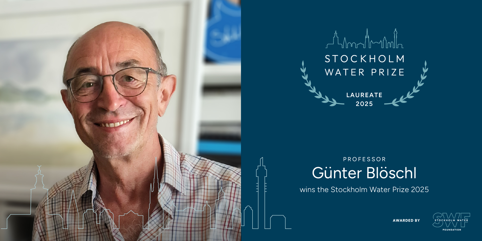 Stockholm Water Prize 2025 winner Professor Günter Blöschl